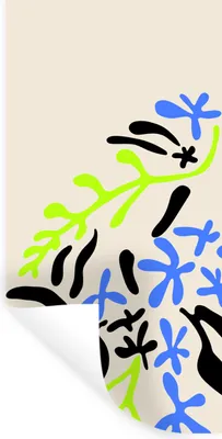 Produktbild von MuchoWow® Wandtattoo Wandsticker Wandaufkleber Blatt - Abstrakt - Muster 40x80 cm Selbstklebend und Repositionierbar - Repositionierbar - Wasser abweisend