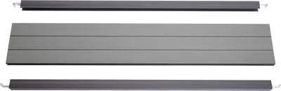 Produktbild von Abschluss-Set für WPC-Sichtschutz Savoie, Abschlussprofil Windschutz, Alu-Pfosten  90cm, grau