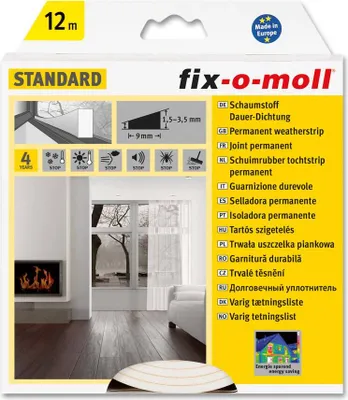 Produktbild von Schaumstoff-Dauer-Dichtung fix-o-moll 12m weiß