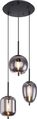 Produktbild von Globo Lighting závesné svietidlo kovové čierne, 3x E14