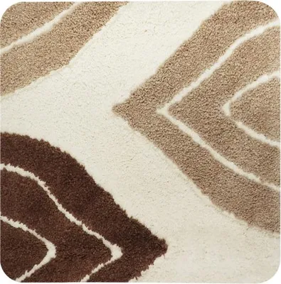 Produktbild von Dutch House Badematte Bidetmatte 60x60 cm braun rutschfest Mikrofaser