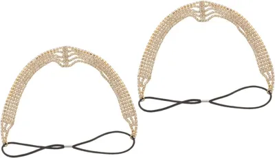 Produktbild von 2 elegante Strass-Stirnbänder für Bräute zur Hochzeit mit Kristall-Haarschmuck