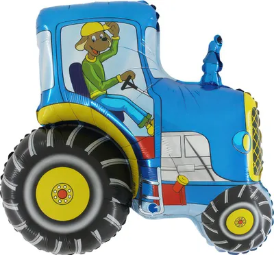 Produktbild von 30" Shape Folienballon "Traktor Blau" | 76cm