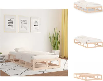 Zdjęcie produktu dla vidaXL Łóżko z litego drewna 90x200 cm - Łóżka i ramy łóżek