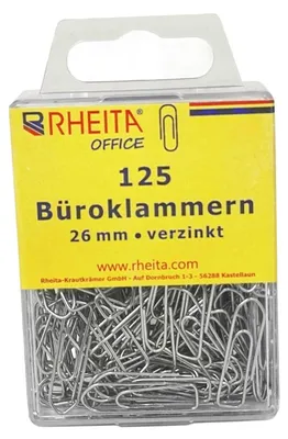 Zdjęcie produktu dla Büroklammern 26 mm verzi 125St 10 Stück Verkaufseinheit 666336 4006335104938