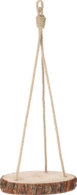 Image de KOTARBAU® Étagère en bois suspendue avec cordes en jute Étagère flottante 240 mm