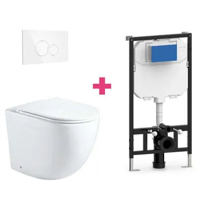 Produktbild von Wand-WC GENOVA Komplett-Set weiß