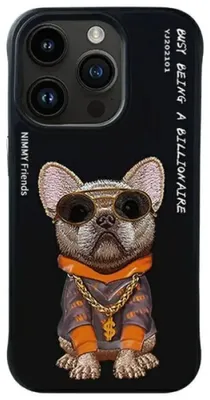 Image de Etui NIMMY GLASSES COOL DOG pour IPHONE 15 Pro noir
