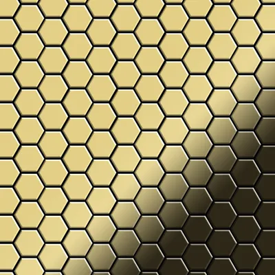 Produktbild von Mosaik Fliese massiv Metall Messing gewalzt gold 1,6mm stark Honey-BM