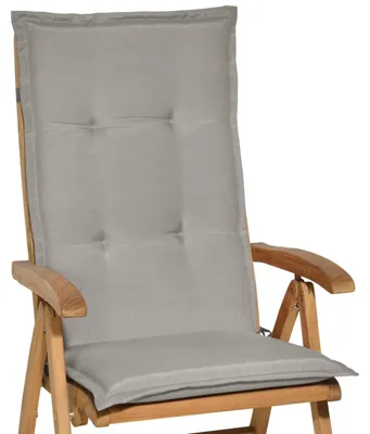 Produktbild von Beautissu Gartenstuhlauflage Loft HL Hellgrau, 120x50x6cm