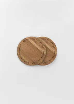 Produktbild von Räder Untersetzer 2er Set Happiness is all around D:10cm H:0,8cm
