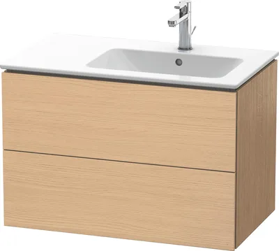 Image de Duravit L-Cube Meuble sous-lavabo suspendu, 2 tiroirs, vasque à droite, 820x550x481mm, LC629203030