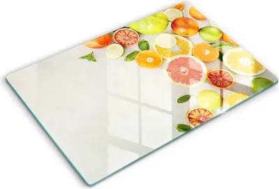 Produktbild von Abdeckung Glas - Küchenabdeckung - 80x52 cm - Abdeckplatte -Zitrusfrüchte