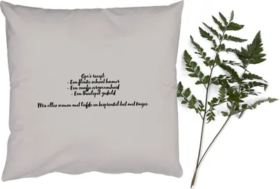 Produktbild von MuchoWow® Zierkissen Sofakissen Wohnzimmer Dekokissen 50x50 cm Großvaters Rezept - Zitat - Taupe - Komfort - Sofakissen