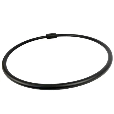 Produktbild von Alu Ringstange Schwarz Matt Rund Ø 80 cm Duschvorhangstange Winkelstange für Duschvorhang