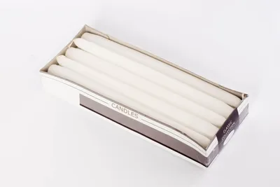 Produktbild von Adpal Kegelkerzen Weiß Matt 240/22 mm 10 Stück