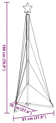 Immagine prodotto di vidaXL Albero di Natale a LED 363 LED bianco freddo 182 cm
