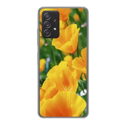 Produktbild von MuchoWow® Handyhülle Schutzhülle Hülle für Samsung Galaxy A53 5G Blumen - Garten - Orange Silikon Softcase Handy Hülle - Schutzabdeckung