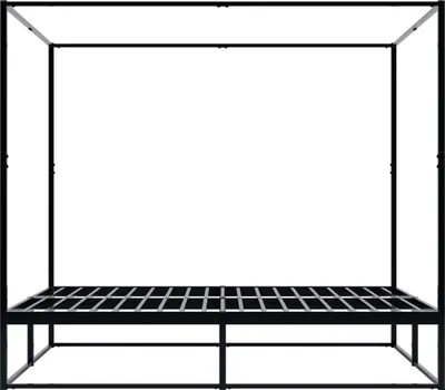Produktbild von Himmelbett KOSAN - Metall Schwarz 185x206x180 cm | Bett 180x200 Bettrahmen Metall Doppelbett Schwarz