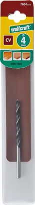 Obrázek produktu pro wolfcraft GmbH 7604010, Vrtačka, 4 mm, 75 mm, 4 mm, 4,3 cm, Chrom-vanadová ocel (Cr-V)