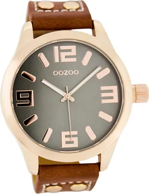 Produktbild von Oozoo Damen Armbanduhr rot Analog Quarz C1156 Timepieces Lederarmband D2UOC1156