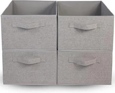 Produktbild von Famanu Aufbewahrungsboxen Set von 4 – Faltbare Stofforganizer mit Griffen, 39 x 29 x 20 cm