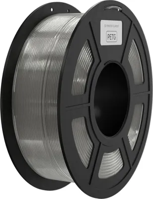 Obrázok produktu pre filament pre 3D tlačiarne 1,75 mm PETG filament, presnosť rozmerov +/- 0,02 mm, vyššia húževnatosť, kompatibilný s väčšinou 3D tlačiarní FDM, 1 kg transparentný