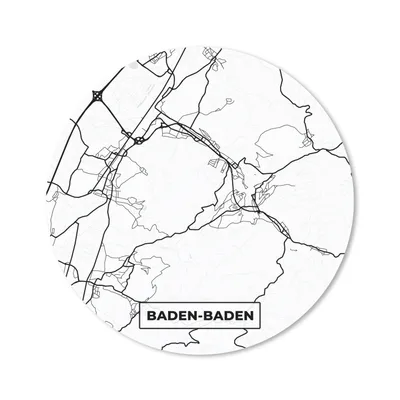 Produktbild von MuchoWow® Mauspad Mousepad Baden-Baden - Stadtplan - Karte 20x20 cm - Mousepads - Maus Mat - Pad - Mausunterlage - Schreibtischmatte