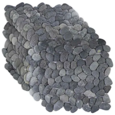 Produktbild von vidaXL Kieselplatten Grau 30 x 30 cm Flusskiesel