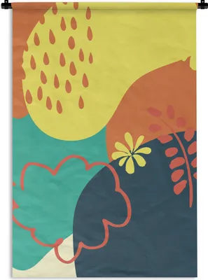 Produktbild von MuchoWow® Wandteppich Wandbehang Sommer - Laub - Flecken 120x180 cm Tapisserie Dekoration Wandtuch - Schlafzimmer - Dekorationen für das Haus