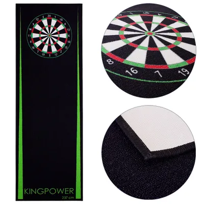Produktbild von Dart Darts Teppich Dartteppich Dartmatte 237x80 cm Steeldart Dartpfeile Dartboard Zubehör Abwurflinie Schutz Gummi Dartscheibe verschiedene Designs Kingpower, Design:Design 1