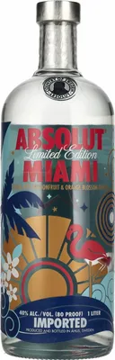 Image de Absolut Vodka MIAMI Édition limitée 40,00 %  1,00 litre