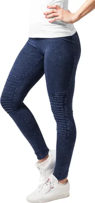 Produktbild von Urban Classics Leggings Damen Ladies Denim Jersey Leggings blau XL