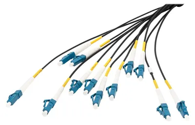 Produktbild von Digitus Vorkonfektionierte Glasfaser Universal Breakout Kabel, Singlemode OS2, 12 Fasern, LC/UPC - LC/UPC, 75 m, U-DQ(ZN) BH, OS2, LC, LC