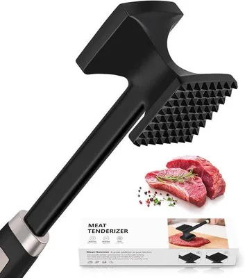 Produktbild von Fleischklopfzer mit Antirutschgriff, schwarz, doppelseitig
