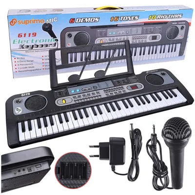 Image de Clavier SUPRIMO 6119 avec touches d'orgue et microphone, idéal pour les enfants