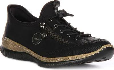 Produktbild von Rieker N3267-01 In Black For Women – 7.5 UK - 41 EU - 9.5 US / Black