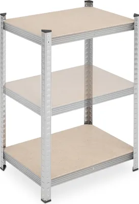 Produktbild von Relaxdays Schwerlastregal 2er Set, 500 kg, Stahl, Lagerregal, Keller, Garage, zum Stecken, HBT: 180 x 60 x 45 cm, silber