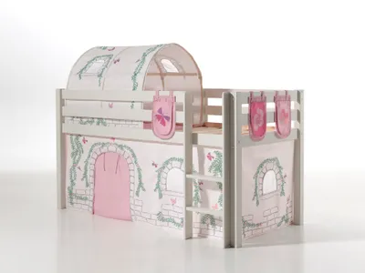 Image de Lit de jeu Pino avec set textile rideau, tunnel et 3 sacs "Birdy