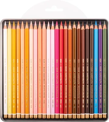 Produktbild von Polycolor- Künstlerfarbstifte 24er Set "Portrait" im Metalletui