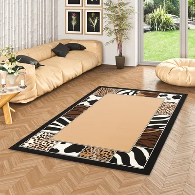 Produktbild von Teppich Trendline Afrika Bordüre Beige, Größe:160x225 cm
