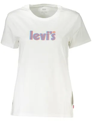 Produktbild von Stylisches Damen T-Shirt weiß: Kurzarm, Rundhals & Logodruck