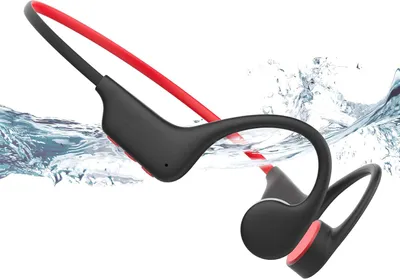 Produktbild von Knochenschall-Kopfhörer, Schwimmkopfhörer IP68 wasserdicht, Bluetooth 5.3, Open Ear Sportkopfhörer mit 32 GB Speicher MP3, Perfekt zum Schwimmen