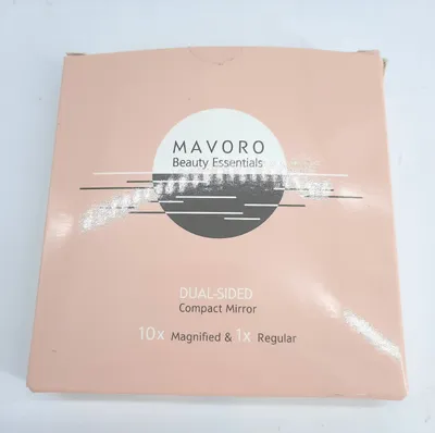 Produktbild von Mavoro Taschenspiegel mit Vergrößerung, 1X / 10X - Schminkspiegel Kompakt, Klappbarer, Große 10cm Kosmetikspiegel, Reisespiegel für Kosmetik Unterwegs (Rosa)