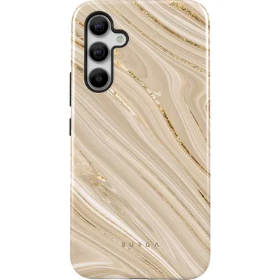 Imagen del producto de Funda protectora para Galaxy A55, Burga Full Glam Tough, color beige con estampado