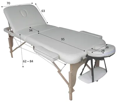 Produktbild von VENERE Kosmetikliege Massagebank Massagetisch Massageliege Klappbar Profi Beige