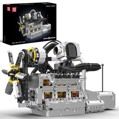 Produktbild von Mould King 10214 Technik Rotormotor Bausatz, 2177 Teile Funktionsmodell Klemmbausteine mit Motor & Getriebe, STEM Auto Bausteine für Erwachsene als Spielzeug/Geschenk/Sammlerstücke – WX10214