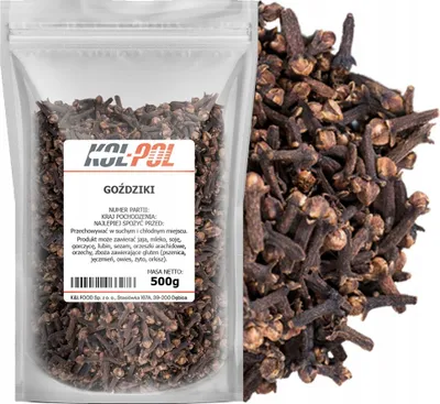 Zdjęcie produktu dla GOŹDZIKI 500g Całe suszone aromatyczne naturalne goździk jakość Kol-Pol
