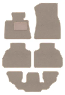 Produktbild von Velours-Fußmatten für BMW X7 G07 2019-2022 (7-Sitzer) – 4-tlg, Beige, passgenau – Wielganizator LUX
