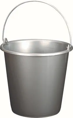 Produktbild von Eimer aus Kunststoff, 8 Liter Fassungsvermögen, in Haushaltsgrau Silber